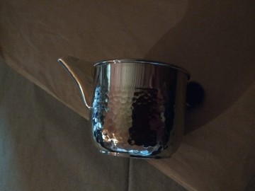 Artdeco stijl gehamerd roomkannetje 10
