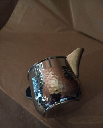 Artdeco stijl gehamerd roomkannetje 7