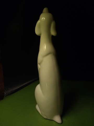 Beeldje hond wit porselein 5