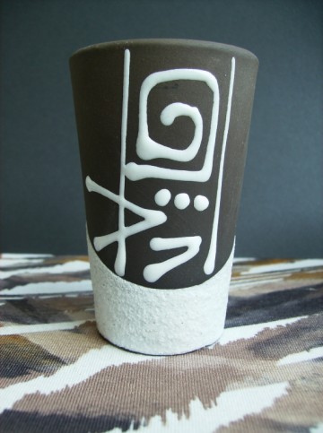 Keramische Beker, retro stijl - jaren '50/'60