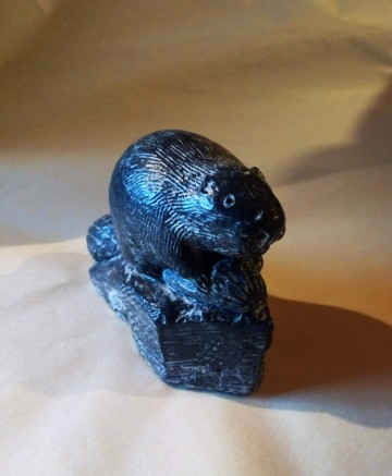 Bever beeldje soapstone   wolfs inuit  6