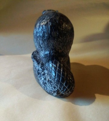 Bever beeldje soapstone   wolfs inuit  9