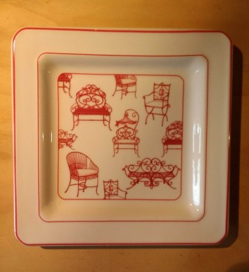 Borden 6x red chairs italie 2