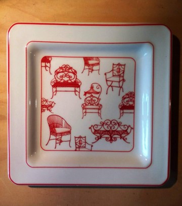 Borden 6x red chairs italie 3