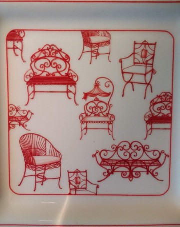 Borden 6x red chairs italie 4