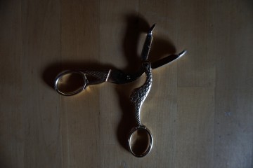 Borduur schaar vogel goudkleurig 5