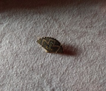 Damascene waaier broche cierre 10