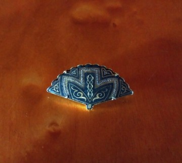 Damascene waaier broche cierre 4