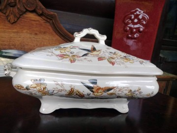 Dek schaal  terrine antiek 5