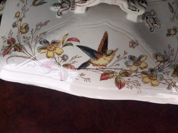 Dek schaal  terrine antiek 7