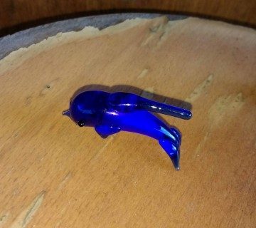 Dolfijn blauw glas 1