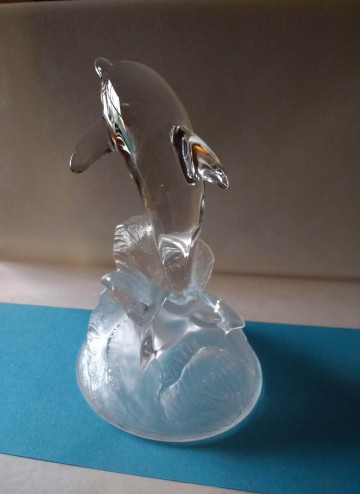 Dolfijn opgolven glas 10
