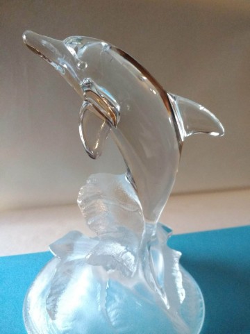 Dolfijn opgolven glas 11