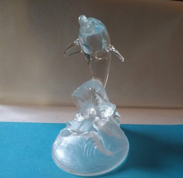Dolfijn opgolven glas 3