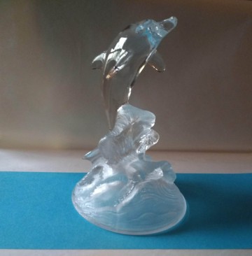 Dolfijn opgolven glas 4