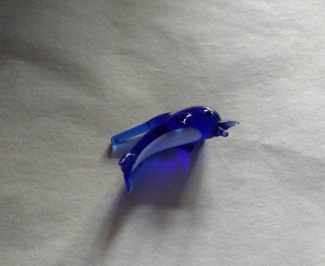 Dolfijntje glas blauw 1
