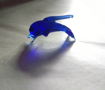 Dolfijntje glas blauw 2