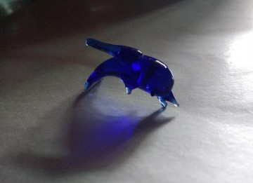 Dolfijntje glas blauw 4