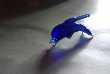 Dolfijntje glas blauw 6