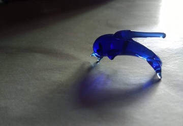 Dolfijntje glas blauw 7