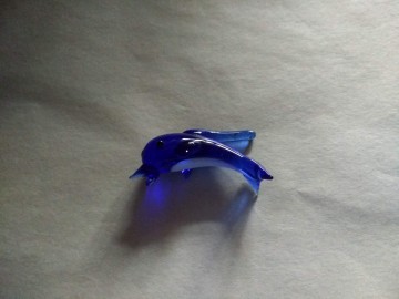 Dolfijntje glas blauw 8