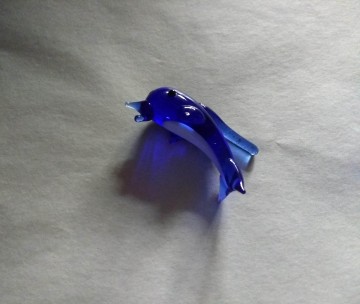 Dolfijntje glas blauw 9