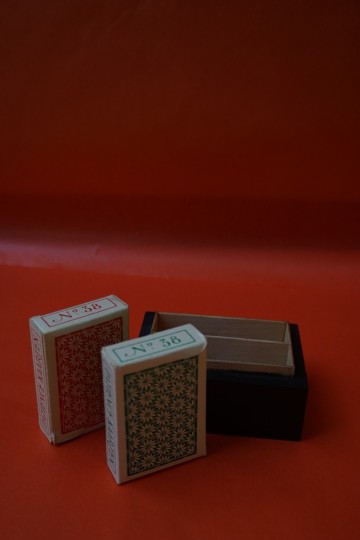 Doosje met gedecordeksel speelkaarten 10