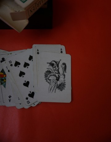 Doosje met gedecordeksel speelkaarten 13