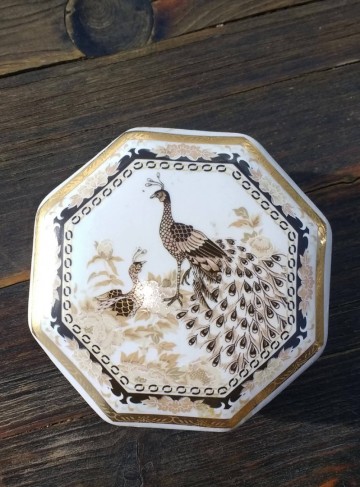 Doosje porselein pauwen 1