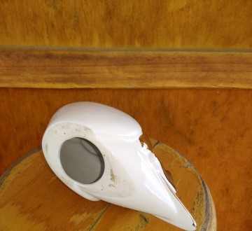 Eend aardewerk wit zilver goud 1