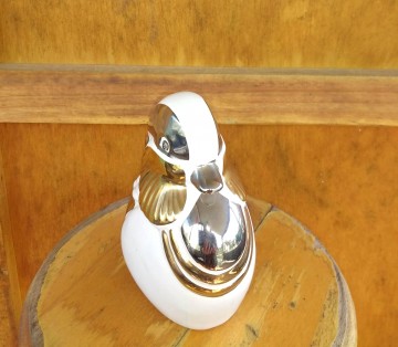 Eend aardewerk wit zilver goud 3