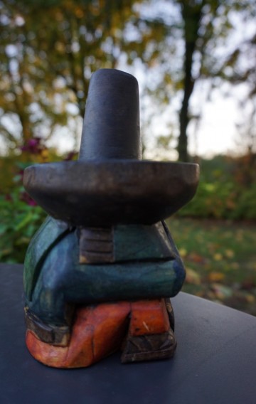 Houten mexicaantje  groen oranje 2