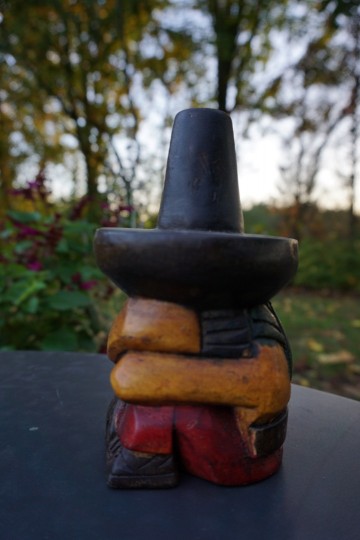 Houten mexicaantje  mosterdgeel bordeaux 2