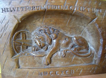 Leeuw van Lucerne- handgemaakte gedenkplaat