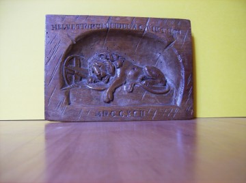 Leeuw van Lucerne- handgemaakte gedenkplaat