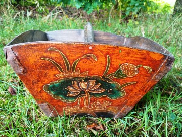 Houten rijst graan mand 22