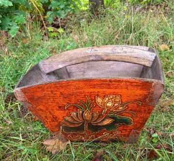 Houten rijst graan mand 23