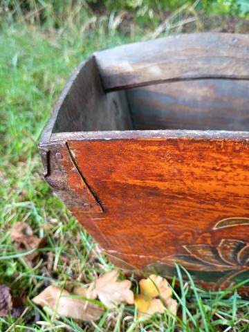 Houten rijst graan mand 34