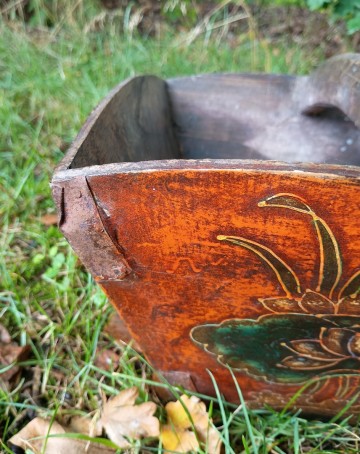 Houten rijst graan mand 35