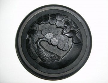 Aziatische Inktsteen, Kraanvogel en Pijnboom