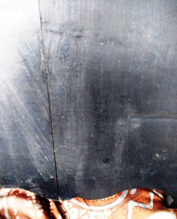 Kapstok met spiegel hout 1