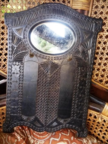 Kapstok met spiegel hout 5