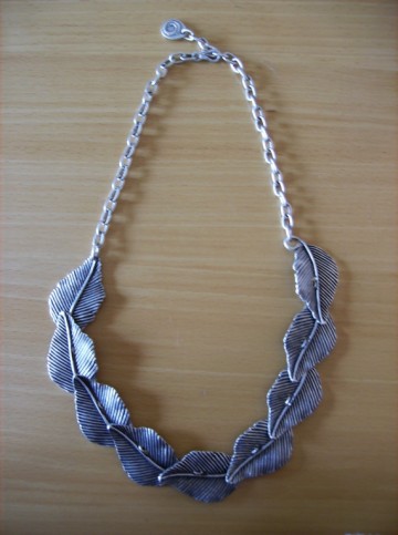 Ketting - keten van Bladeren, verzilverd