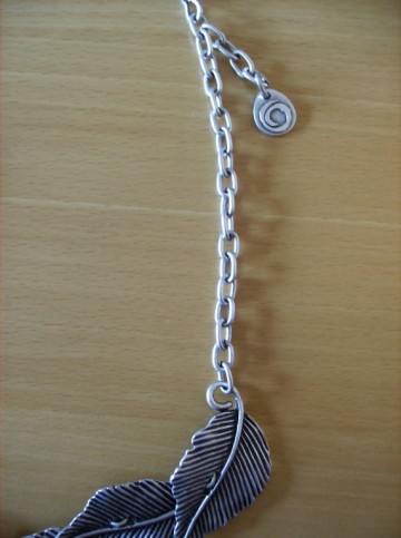 Ketting - keten van Bladeren, verzilverd