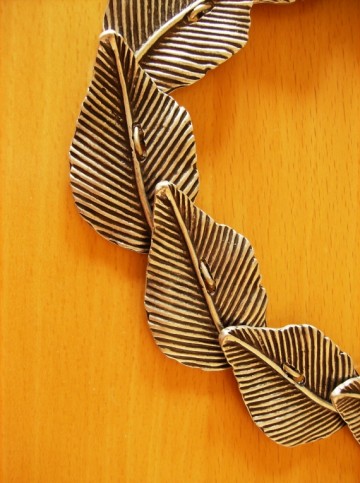 Ketting - keten van Bladeren, verzilverd