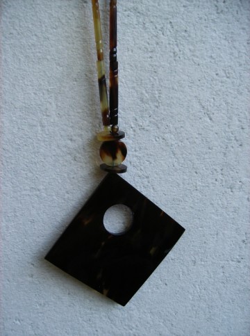 Retro Ketting grote Vierkante Hanger