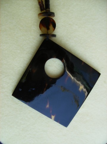 Retro Ketting grote Vierkante Hanger