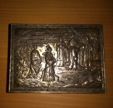 Kistje metaal oosters tafereel 2
