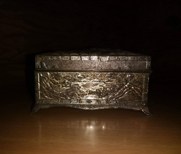 Kistje metaal oosters tafereel 4