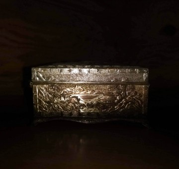 Kistje metaal oosters tafereel 6